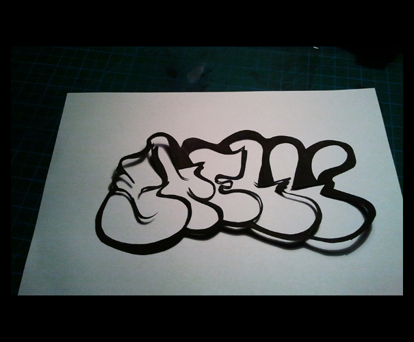 Graffiti Throwups cut outs